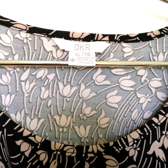 DKR Canadian Brand Career Stretchy Side Tie Top - Picture 2 of 5